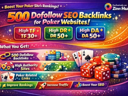 create 500 high tf DR da dofollow off page SEO backlinks for poker websites