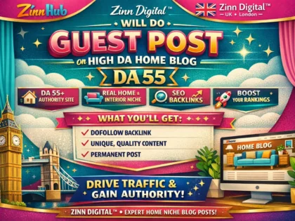 I will do guest post on high DA home blog DA55