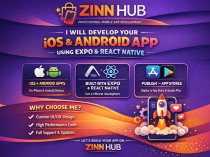 Develop your iOS and Android mobile app using Expo and React Native
