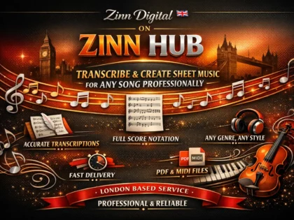 Transcribe and create sheet music for any song professionally