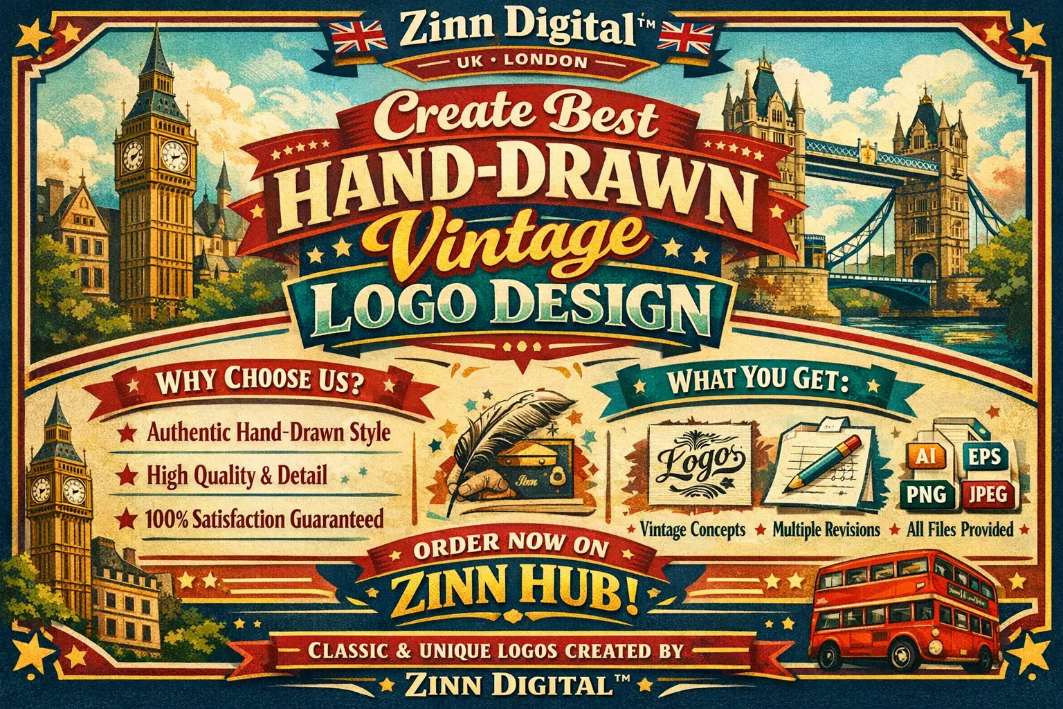 Create Best Hand-Drawn Vintage Logo Design 2 Create Best Hand-Drawn Vintage Logo Design - Image 2