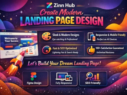 Create Modern Landing Page Design