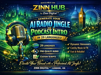 generate your ai radio jingle or podcast intro, 29 languages