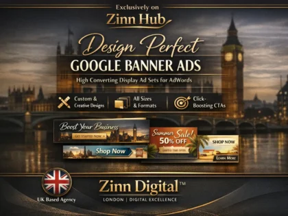 design perfect google banner ad set for adwords display ads