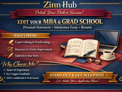 edit your MBA or grad school personal statement