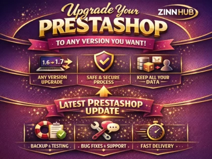 upgrade your prestashop to any version you want