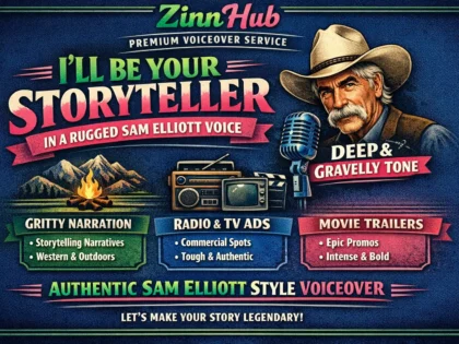 Be Your Storyteller In A Rugged Sam Elliott Voiceover