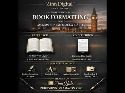 book formatting for amazon kdp paperback and kindle