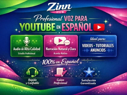 do a professional youtube voiceover in spanish