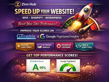 speed up wix shopify wordpress website with improve gtmetrix google pagespeed
