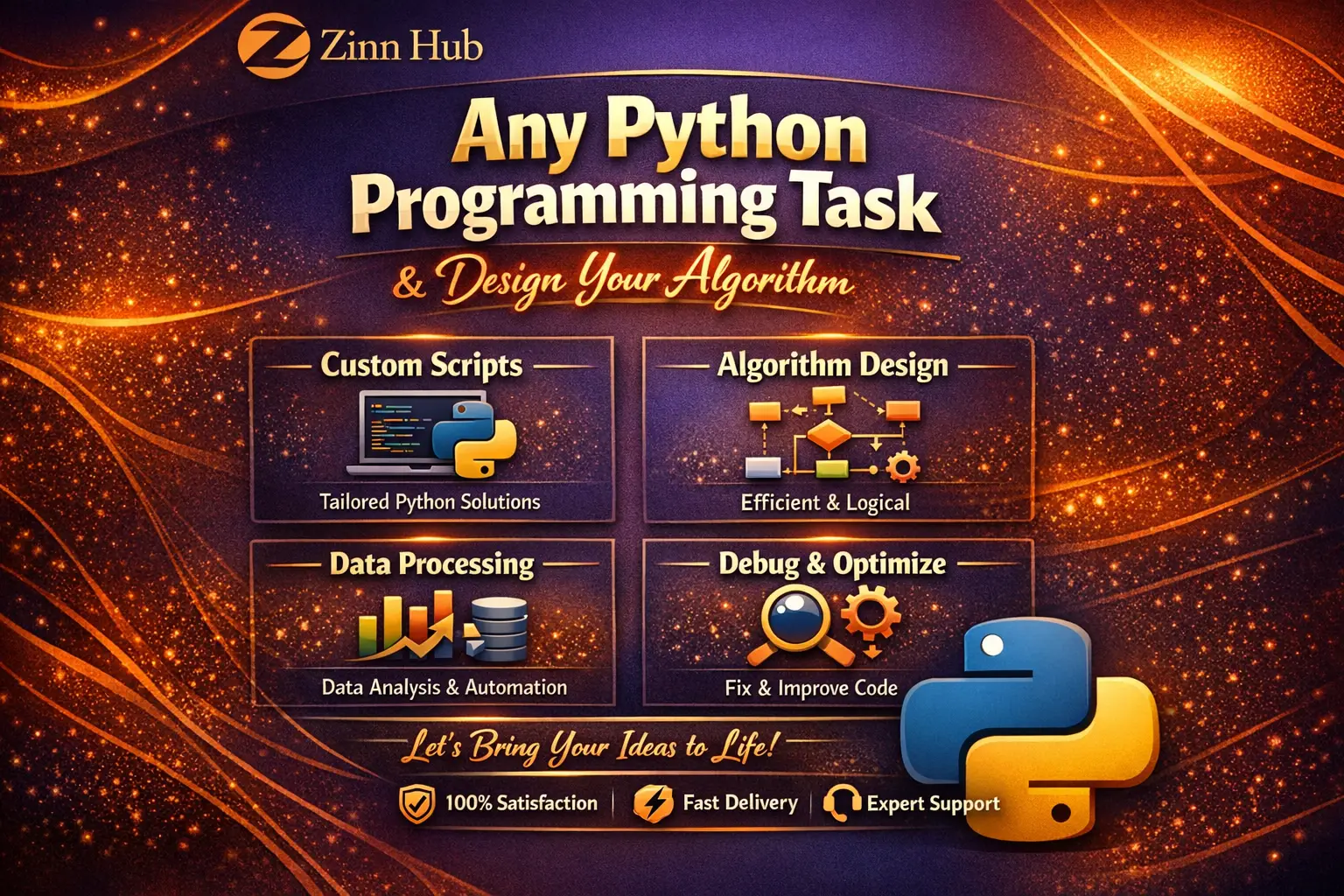 Any Python Programming Task And Design Your Algorithm 1 Any Python Programming Task And Design Your Algorithm