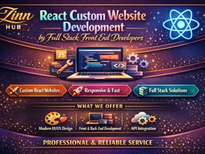 React Custom Website Development By Full Stack Front End Developers