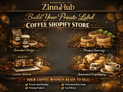 build private label branded dropshipping coffee shopify store