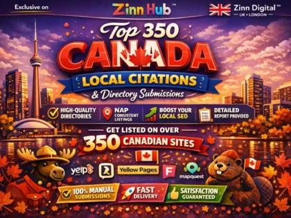 I'll provide top 350 Canada local citations and directory submissions