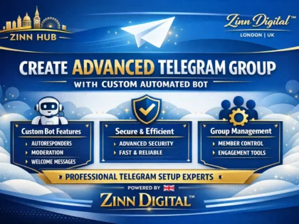 create  advanced telegram group with a custom automated bot