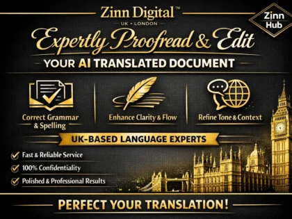 expertly proofread and edit your ai translated document