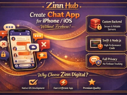 Create chat app for iPhone or iOS without Firebase - Zinn Digital ™