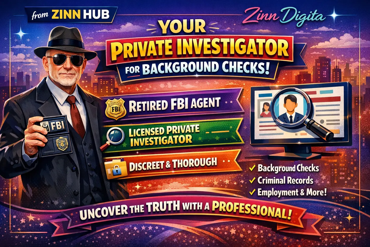 Be Your Private Investigator For Background Checks, Retired Fbi, Licensed Pi 1 Be Your Private Investigator For Background Checks