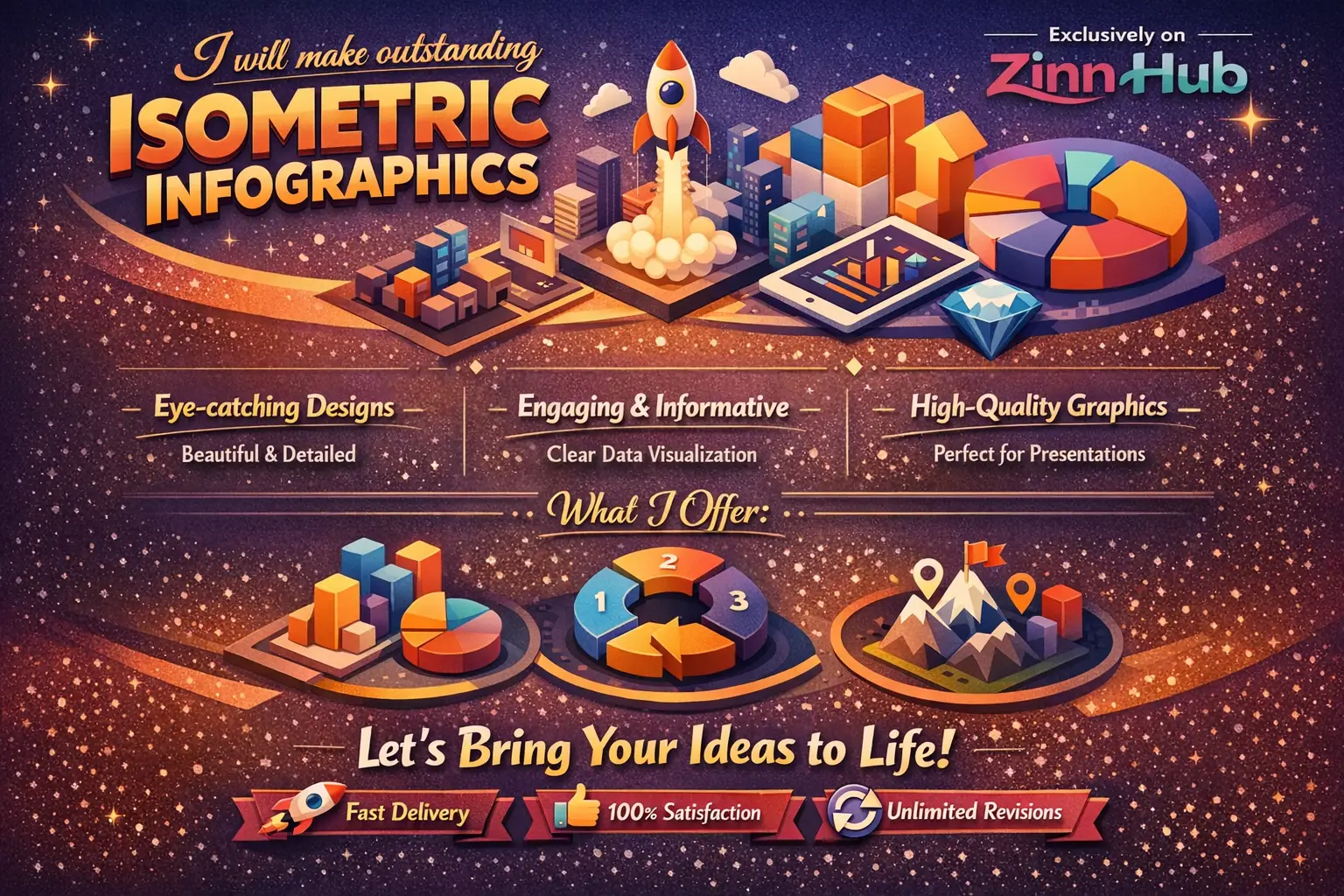 Make Outstanding Isometric Infographics 1 Make Outstanding Isometric Infographics