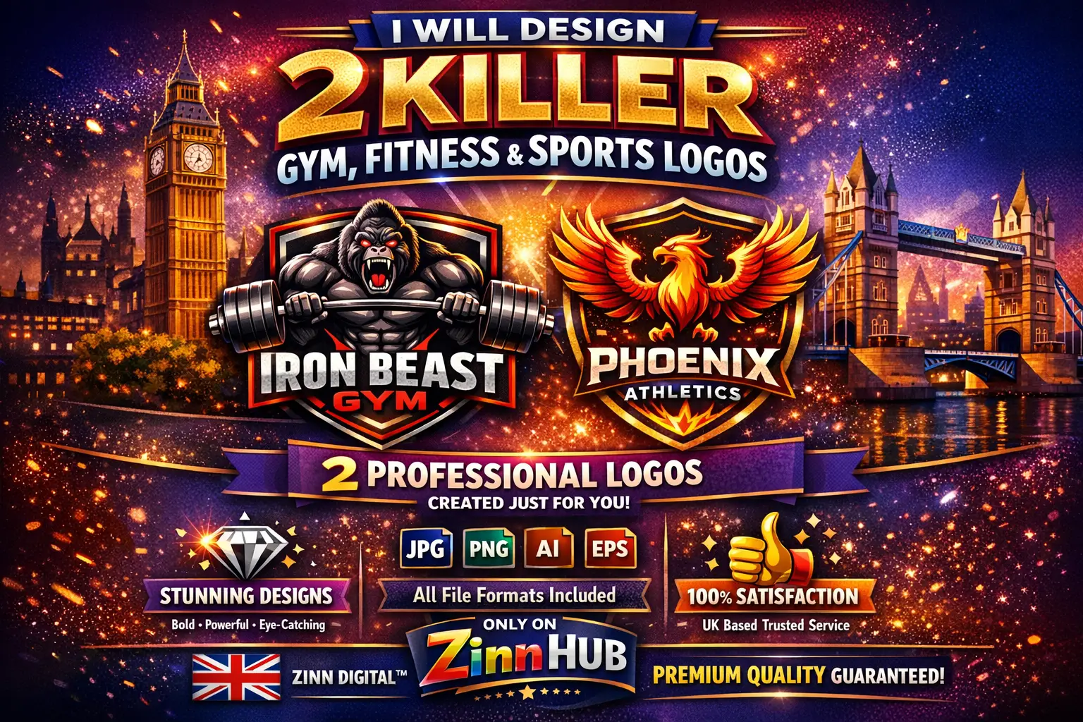 Design 2 Killer Gym, Fitness, Health &Amp; Sports Logos - Zinn Digital ™ 3 Health &Amp; Sports Logos - Zinn Digital ™