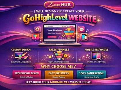 do your gohighlevel website design or create your gohighlevel website
