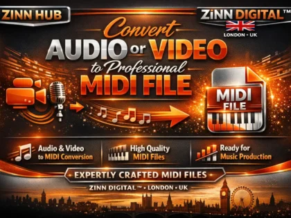 Convert any audio or video to professional MIDI file