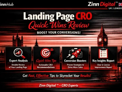 Provide landing page CRO quick wins review to boost conversions