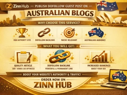Publish Dofollow High Authority Guest Post On Australian Blogs