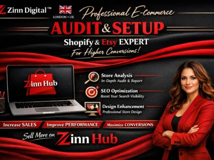 Professional ecommerce audit & Shopify Etsy setup for higher conversions