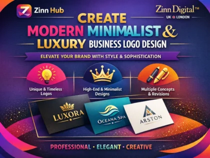 Create modern minimalist and luxury business logo design