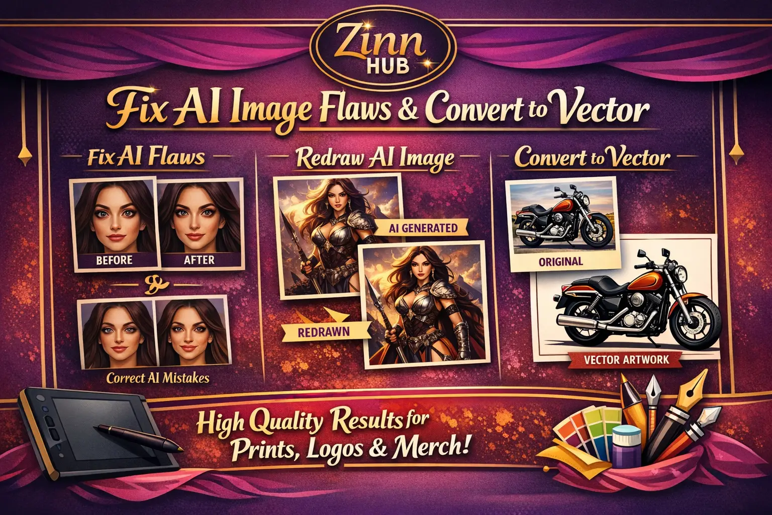 Fix Ai Flaws, Fix Ai Image, Redraw Ai Image, Convert Image To Vector Print Ready 1 Fix Ai Flaws