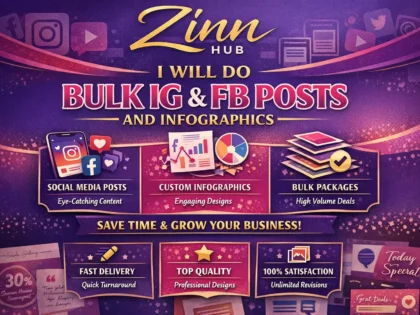 do bulk ig fb posts and infographics