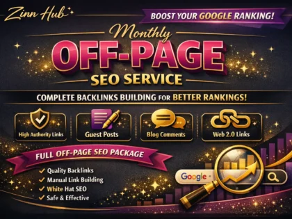 complete monthly off page SEO service with backlinks building for google ranking