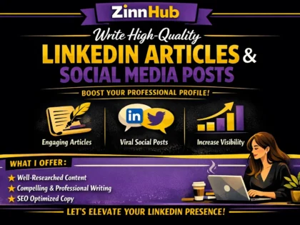 write high quality linkedin articles and social media posts