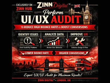 Perform UI UX audit to reduce high bounce rates and boost conversions