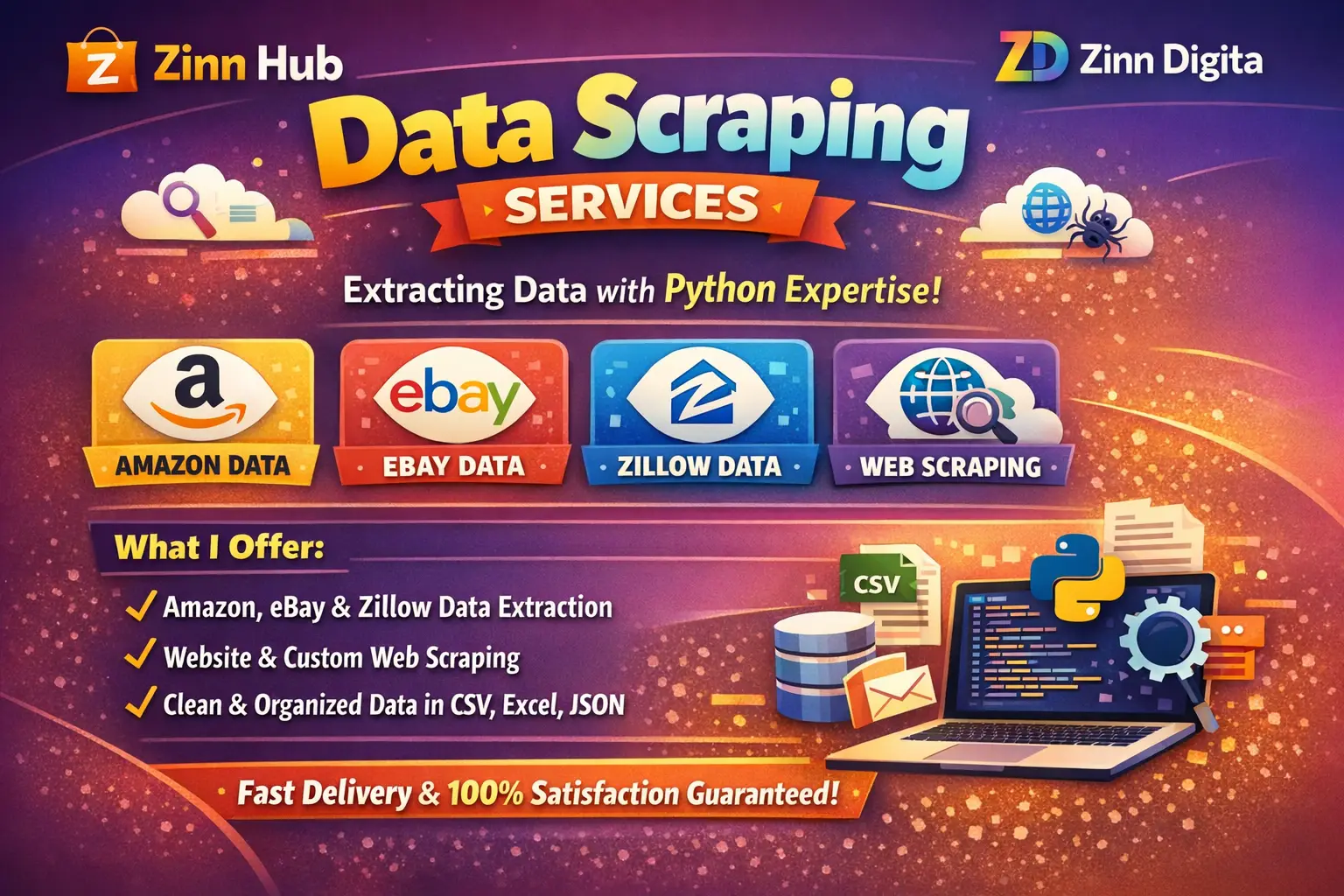 Do Data Scraping For Amazon, Ebay, Zillow And Web Scraping With Python 1 Do Data Scraping For Amazon