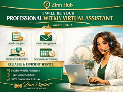 be your professional weekly virtual assistant