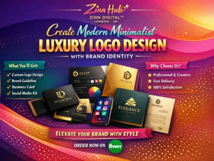 Create modern minimalist luxury logo design with brand identity