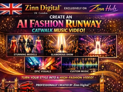 create an ai generated fashion runway catwalk music video