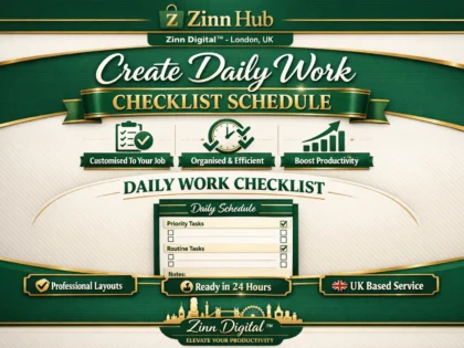 create daily work checklist schedule