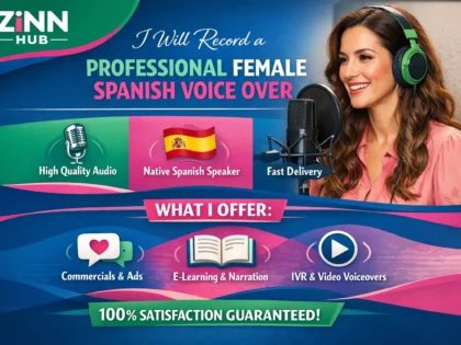 record a professional female spanish voice over
