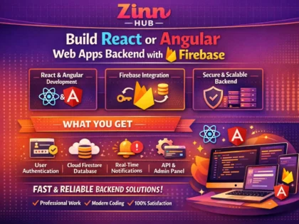 Build React or Angular web apps backend with Firebase