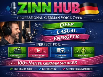 do german voice over in a deep