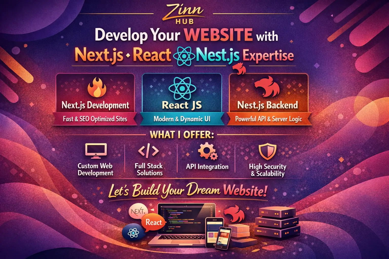 Develop Your Website With Next.js React And Nest.js Expertise 1 Develop Your Website With Next.js React And Nest.js Expertise