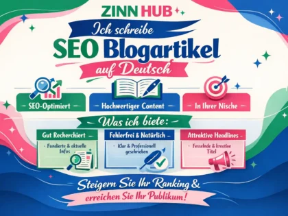 write SEO blog articles in german