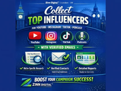 Collect top influencers for YouTube