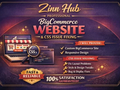 create a bigcommerce website and solve css issues