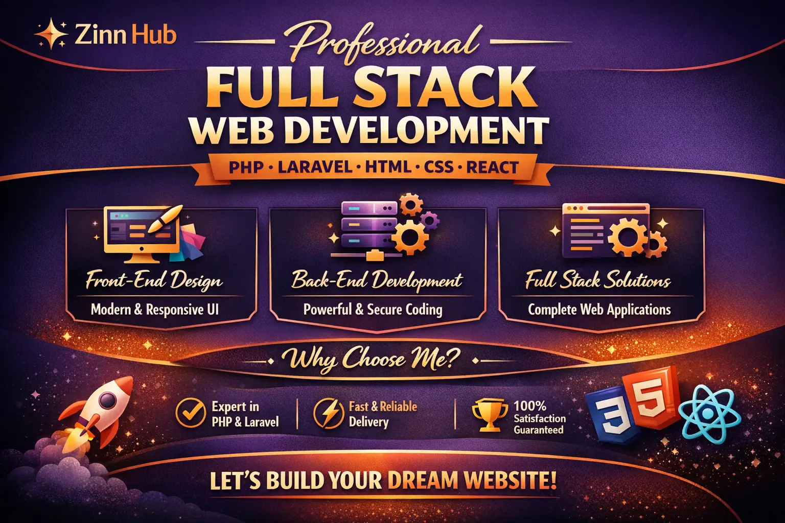 Professional Full Stack Web Development Services - Php Laravel Html Css React 1 Professional Full Stack Web Development Services - Php Laravel Html Css React