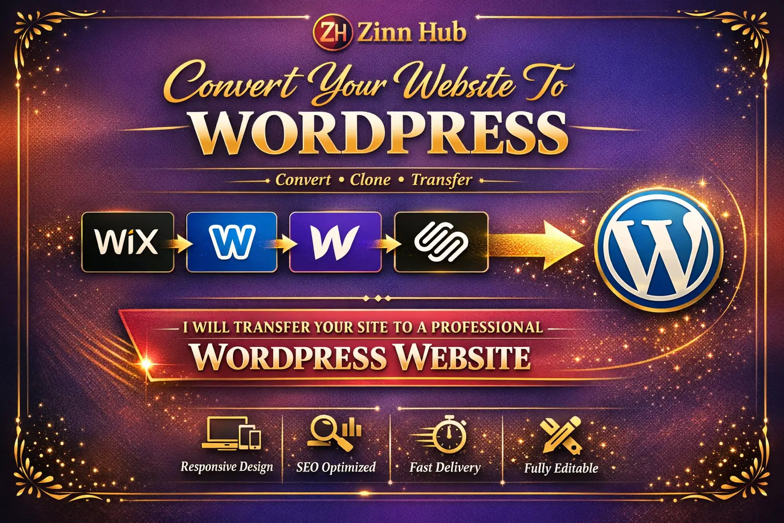 Convert Clone Or Transfer Wix, Weebly, Webflow, Squarespace To Wordpress Website 1 Convert Clone Or Transfer Wix