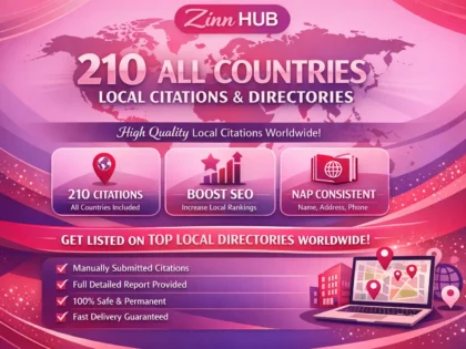 high quality 210 all countries local citations and directories